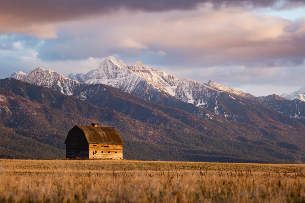 Mountain view in North Dakota